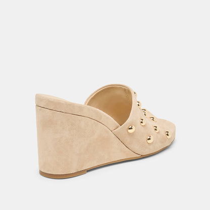 Dolce Vita SHOES | Holta Stud Camel Suede Wedges
