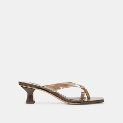 Dolce Vita SHOES | Brevel Vinyl Wide Dk Brown Jelly Heels