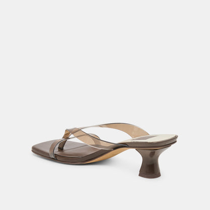 Dolce Vita SHOES | Brevel Vinyl Wide Dk Brown Jelly Heels