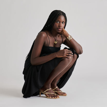 Dolce Vita SHOES | Biaga Gold Distressed Leather Heels