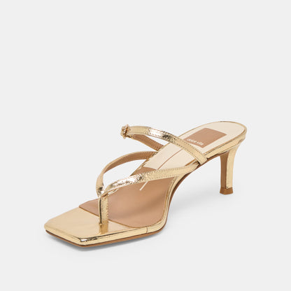 Dolce Vita SHOES | Biaga Gold Distressed Leather Heels