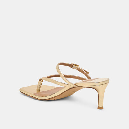 Dolce Vita SHOES | Biaga Gold Distressed Leather Heels