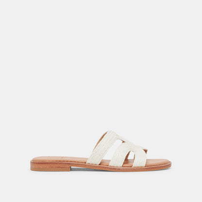 Dolce Vita SHOES | EMON WIDE SANDALS WHITE RAFFIA
 – Dolce Vita