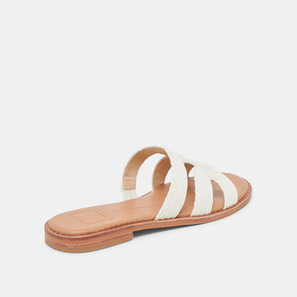 Dolce Vita SHOES | EMON WIDE SANDALS WHITE RAFFIA
 – Dolce Vita