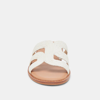 Dolce Vita SHOES | EMON WIDE SANDALS WHITE RAFFIA
 – Dolce Vita