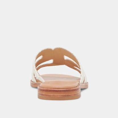 Dolce Vita SHOES | EMON WIDE SANDALS WHITE RAFFIA
 – Dolce Vita