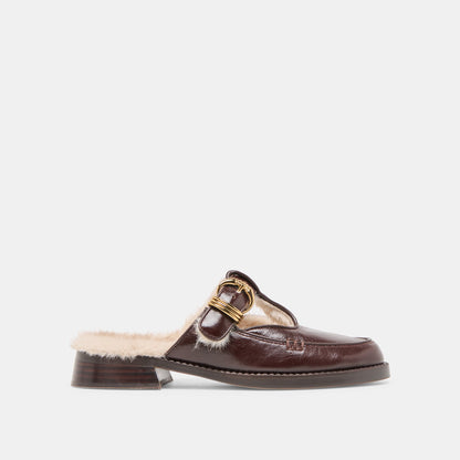 Dolce Vita SHOES | Harlah Plush Chocolate Leather Flats