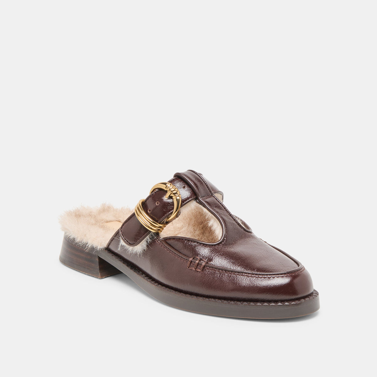 Dolce Vita SHOES | Harlah Plush Chocolate Leather Flats