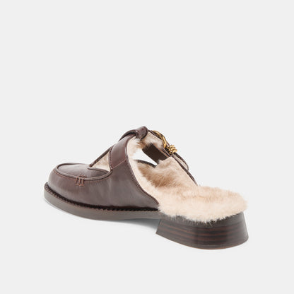 Dolce Vita SHOES | Harlah Plush Chocolate Leather Flats
