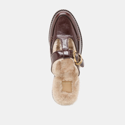 Dolce Vita SHOES | Harlah Plush Chocolate Leather Flats