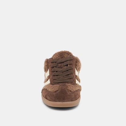 Dolce Vita SHOES | Merit Slide Plush Dk Brown Plush Sneakers