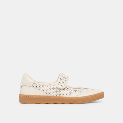 Dolce Vita SHOES | Nanet White Perforated Leather Sneakers