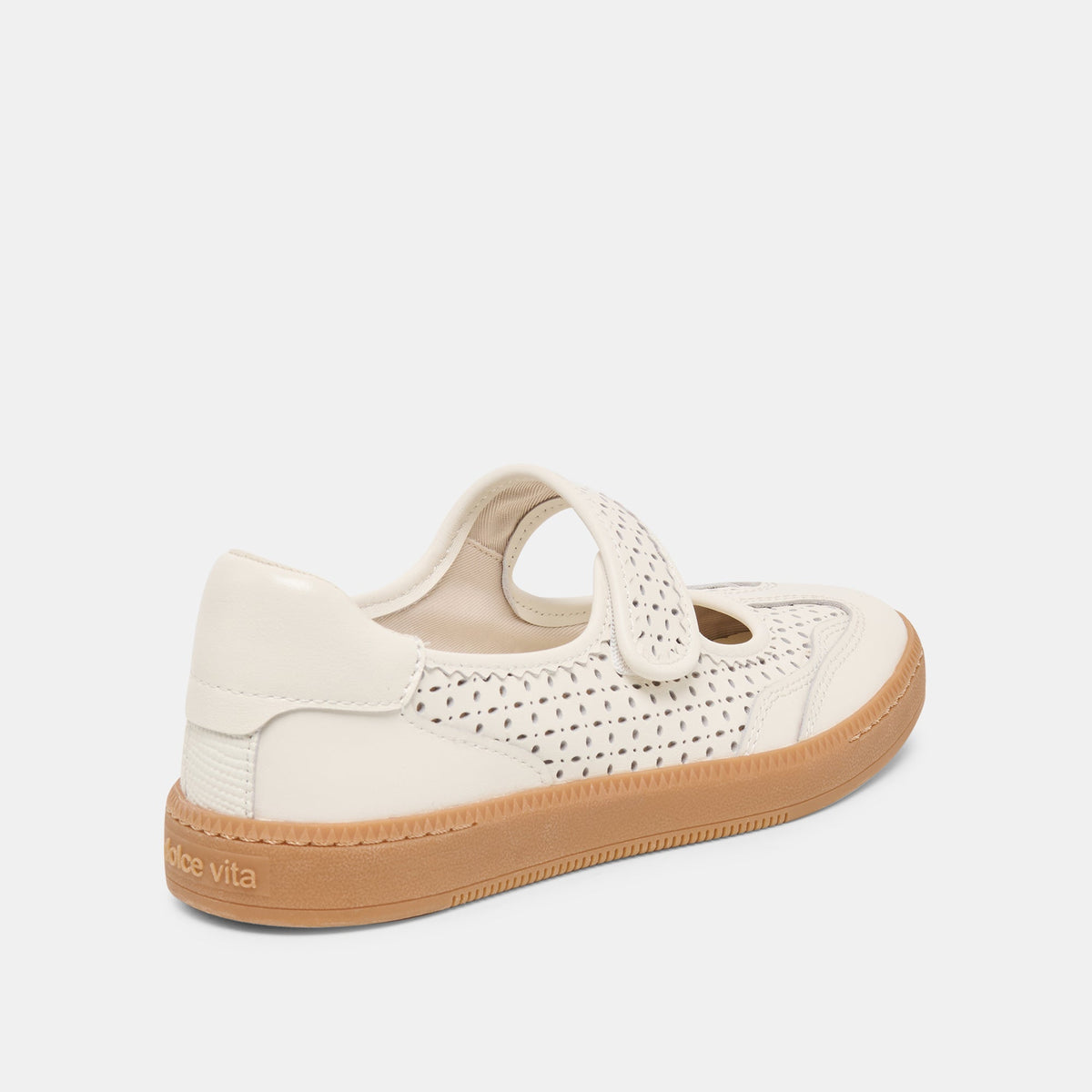 Dolce Vita SHOES | Nanet White Perforated Leather Sneakers