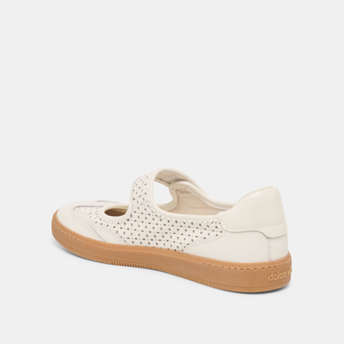 Dolce Vita SHOES | Nanet White Perforated Leather Sneakers