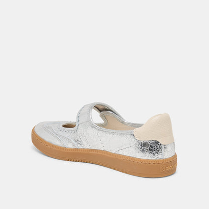 Dolce Vita SHOES | Nanet Silver Leather Sneakers