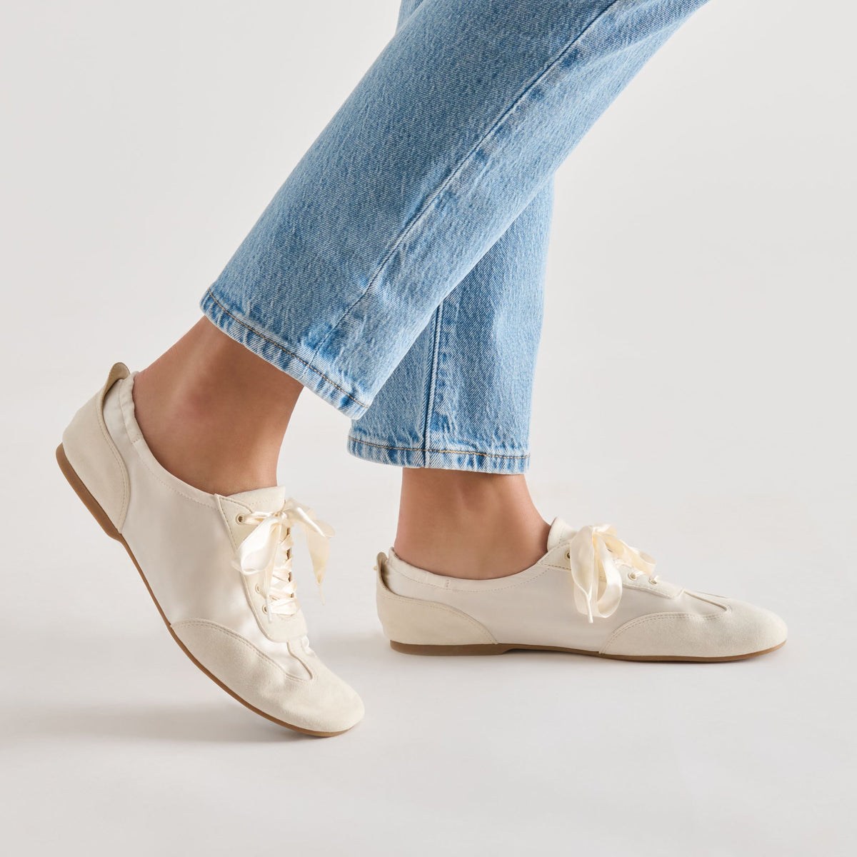 Dolce Vita SHOES | Itzy Vanilla Satin Sneakers