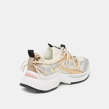 Dolce Vita SHOES | Selmar Silver Gold Leather Sneakers