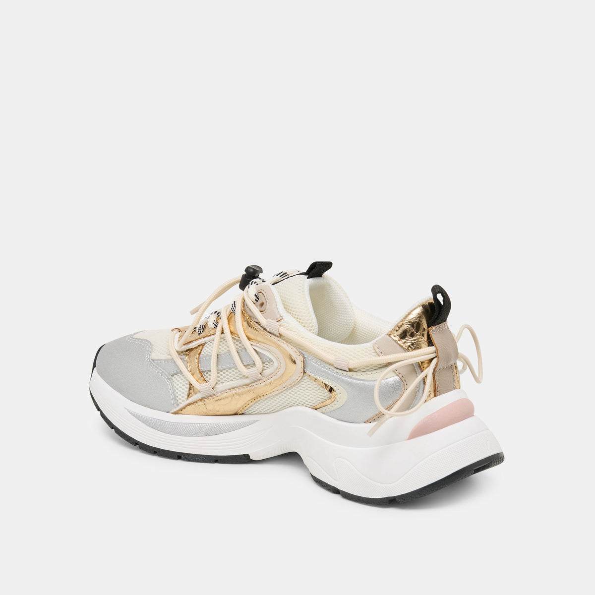 Dolce Vita SHOES | Selmar Silver Gold Leather Sneakers