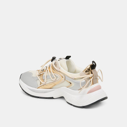 Dolce Vita SHOES | Selmar Silver Gold Leather Sneakers