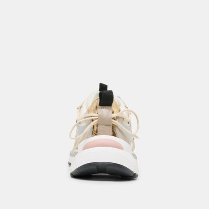 Dolce Vita SHOES | Selmar Silver Gold Leather Sneakers