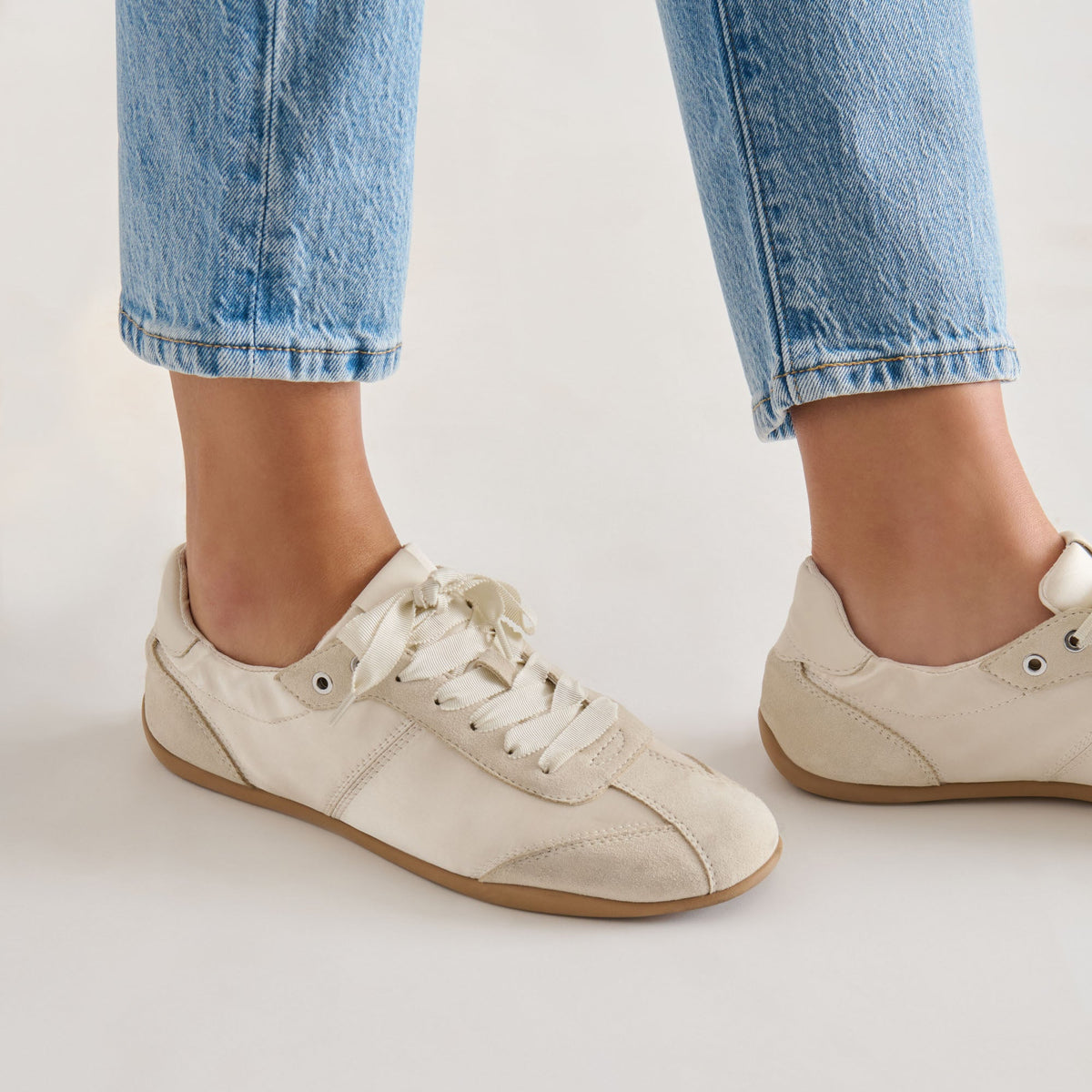 Dolce Vita SHOES | Dakoda Off White Satin Sneakers