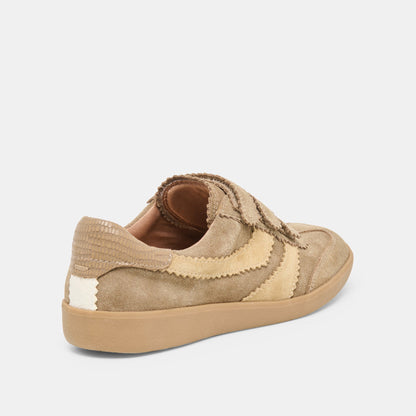 Dolce Vita SHOES | Merit Velcro Taupe Multi Leather Sneakers