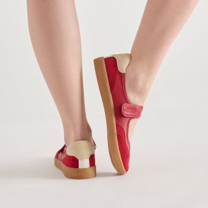 Dolce Vita SHOES | Nanet Crimson Leather Sneakers