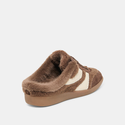 Dolce Vita SHOES | Merit Slide Plush Dk Brown Plush Sneakers