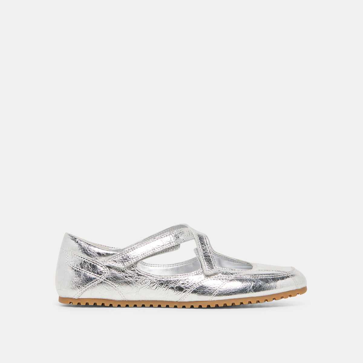 Dolce Vita SHOES | YONO Silver Distressed Leather Ballet Sneaker Flats