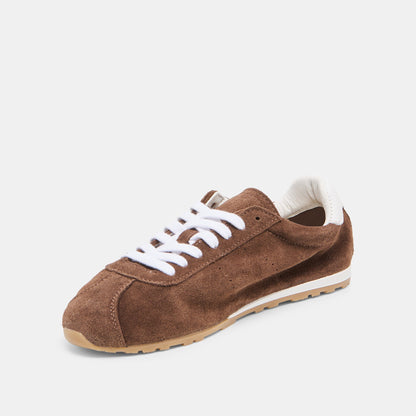 Dolce Vita SHOES | Serina Dk Brown Suede Sneakers