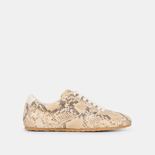 Dolce Vita SHOES | Dorie Natural Snake Embossed Leather Sneakers