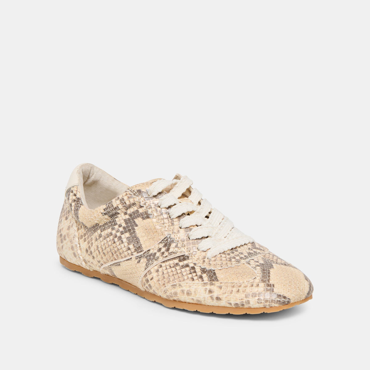 Dolce Vita SHOES | Dorie Natural Snake Embossed Leather Sneakers