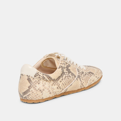 Dolce Vita SHOES | Dorie Natural Snake Embossed Leather Sneakers