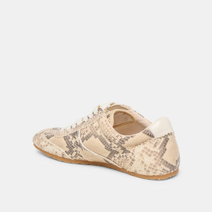 Dolce Vita SHOES | Dorie Natural Snake Embossed Leather Sneakers