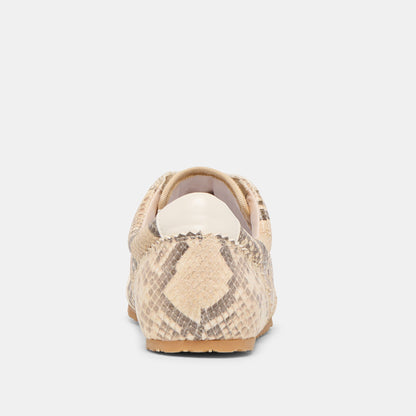 Dolce Vita SHOES | Dorie Natural Snake Embossed Leather Sneakers