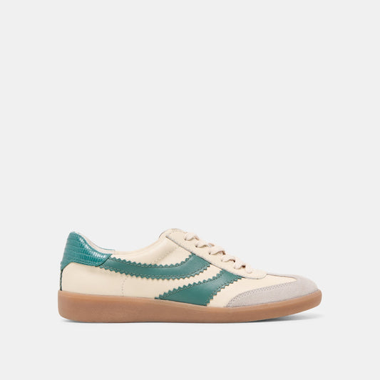 Dolce Vita SHOES | Merit White Green Leather Sneakers