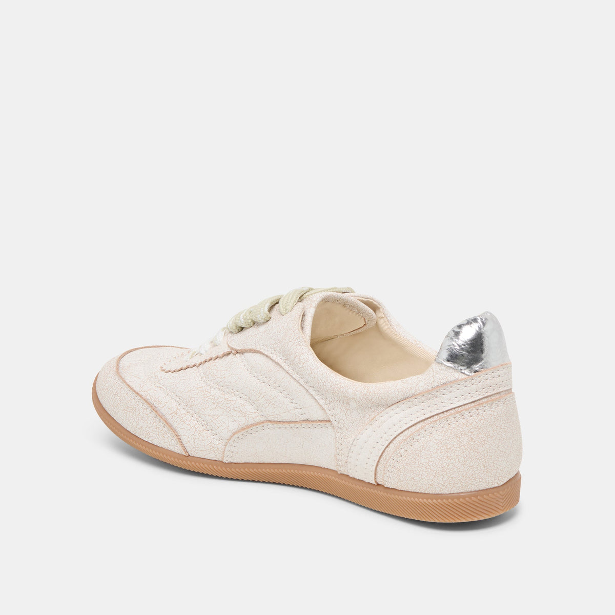 Dolce Vita SHOES | Laini Off White Crackled Leather Sneakers
