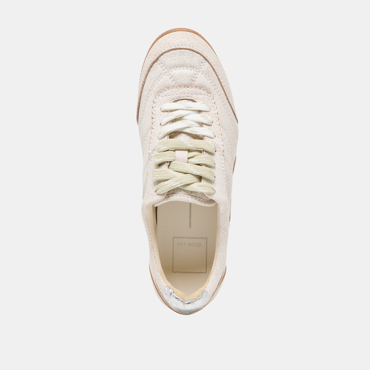 Dolce Vita SHOES | Laini Off White Crackled Leather Sneakers