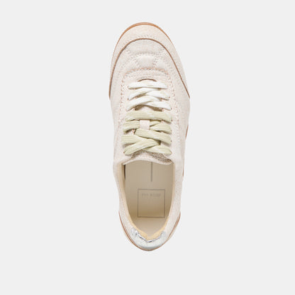 Dolce Vita SHOES | Laini Off White Crackled Leather Sneakers