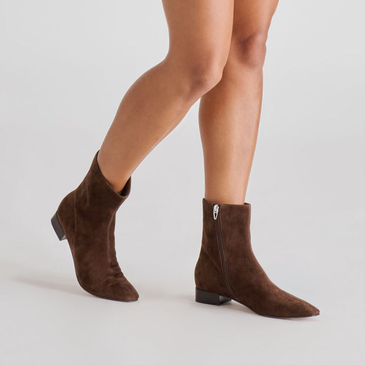 Dolce Vita SHOES | Tarine Dk Brown Nubuck Booties