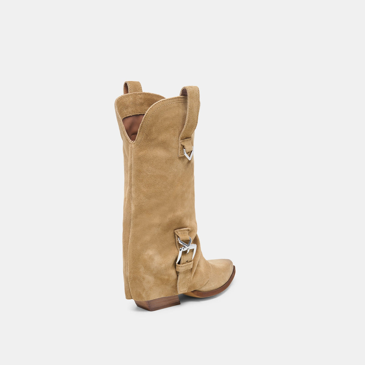 Dolce Vita SHOES | ROGUE Camel Suede Mid-Calf Western Slouch Boots