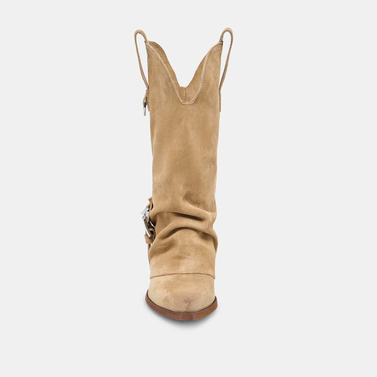 Dolce Vita SHOES | ROGUE Camel Suede Mid-Calf Western Slouch Boots
