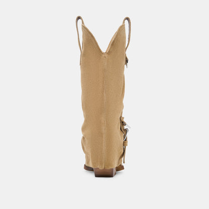 Dolce Vita SHOES | ROGUE Camel Suede Mid-Calf Western Slouch Boots