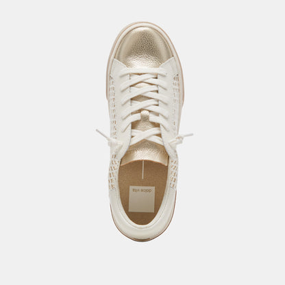 Dolce Vita SHOES | ZINA SNEAKERS BONE GOLD WOVEN
 – Dolce Vita