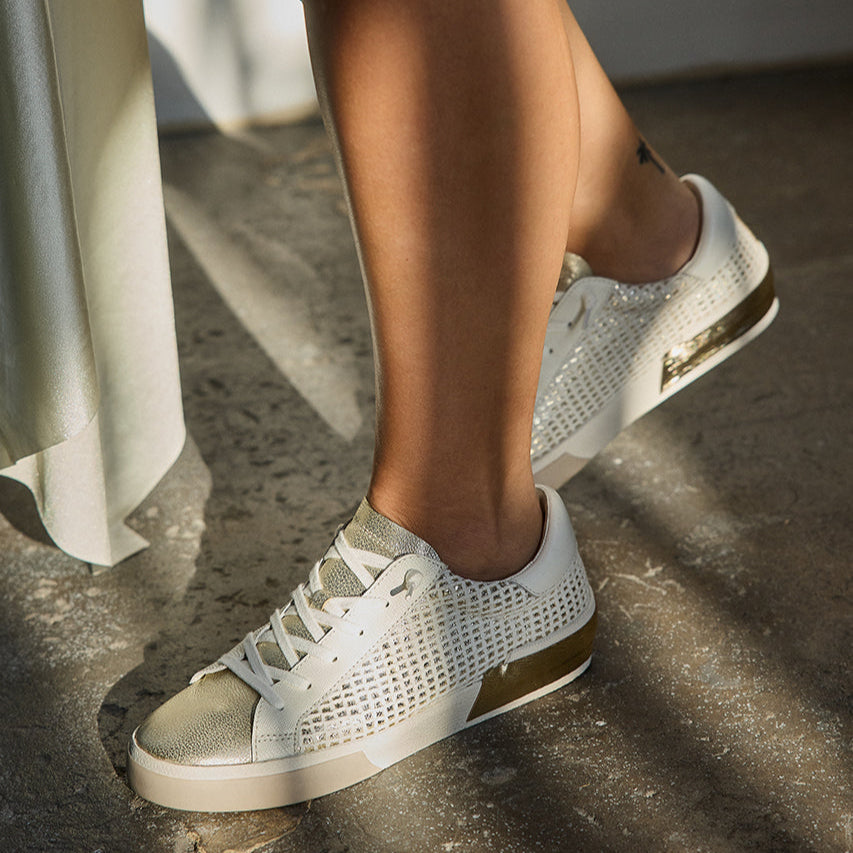 Dolce Vita SHOES | ZINA SNEAKERS BONE GOLD WOVEN
 – Dolce Vita