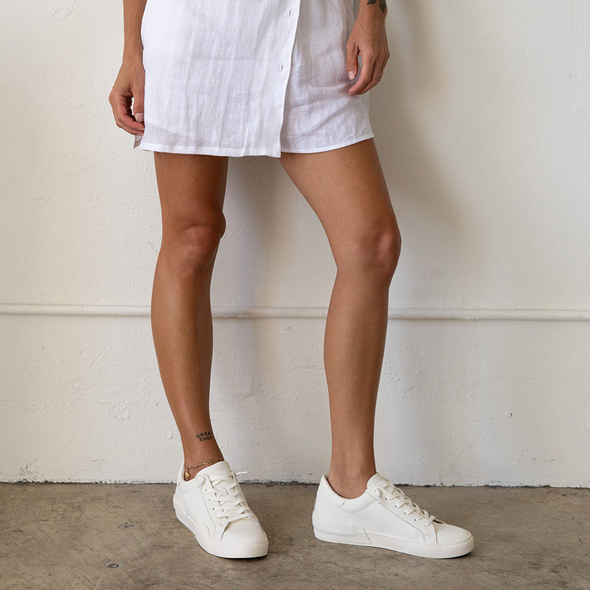 Dolce Vita SHOES | Zina 306 Sneakers White Recycled Leather | White Leather Sneakers
 – Dolce Vita