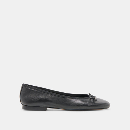 Dolce Vita SHOES | Ritla Black Leather Ballet Flats