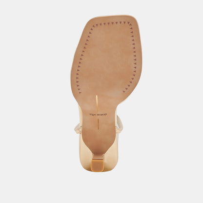 Dolce Vita SHOES | Manji Light Gold Metallic Leather Heels