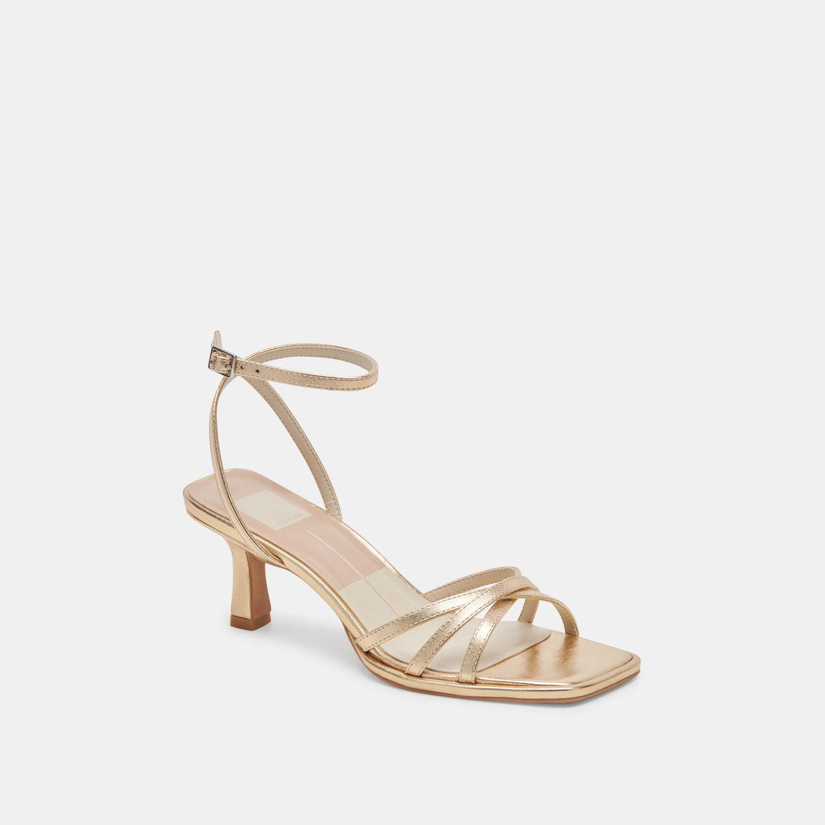 Dolce Vita SHOES | Manji Light Gold Metallic Leather Heels