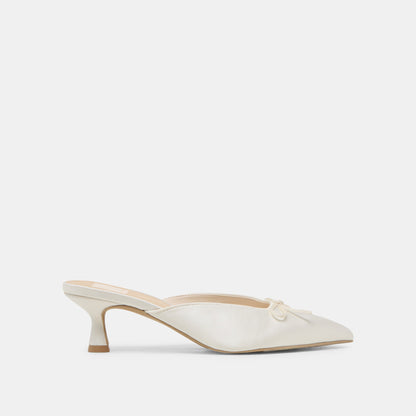 Dolce Vita SHOES | Cleo Off White Satin Heels